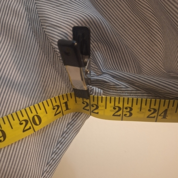 Christian Dior Gray Striped Button Down Shirt Mens 15 1/2-34 - Picture 4 of 7